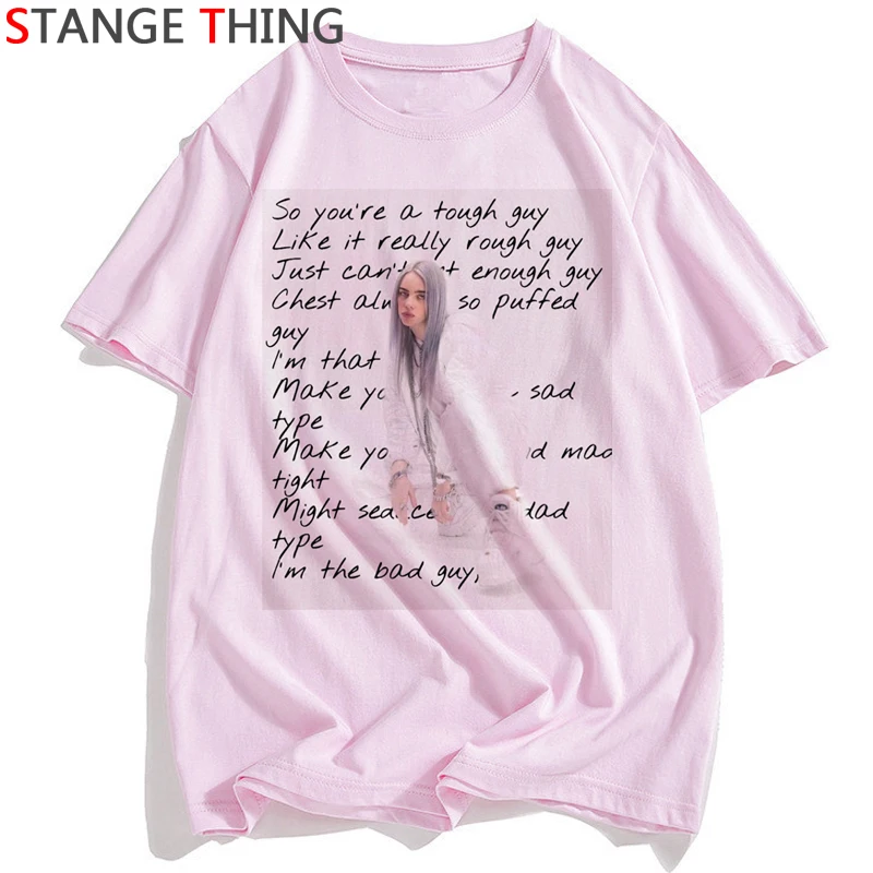 Новинка, Billie Eilish, Мужская футболка, Ретро стиль, хип-хоп стиль, уличная одежда, футболка с забавным принтом, 90 s, футболки для мужчин/женщин