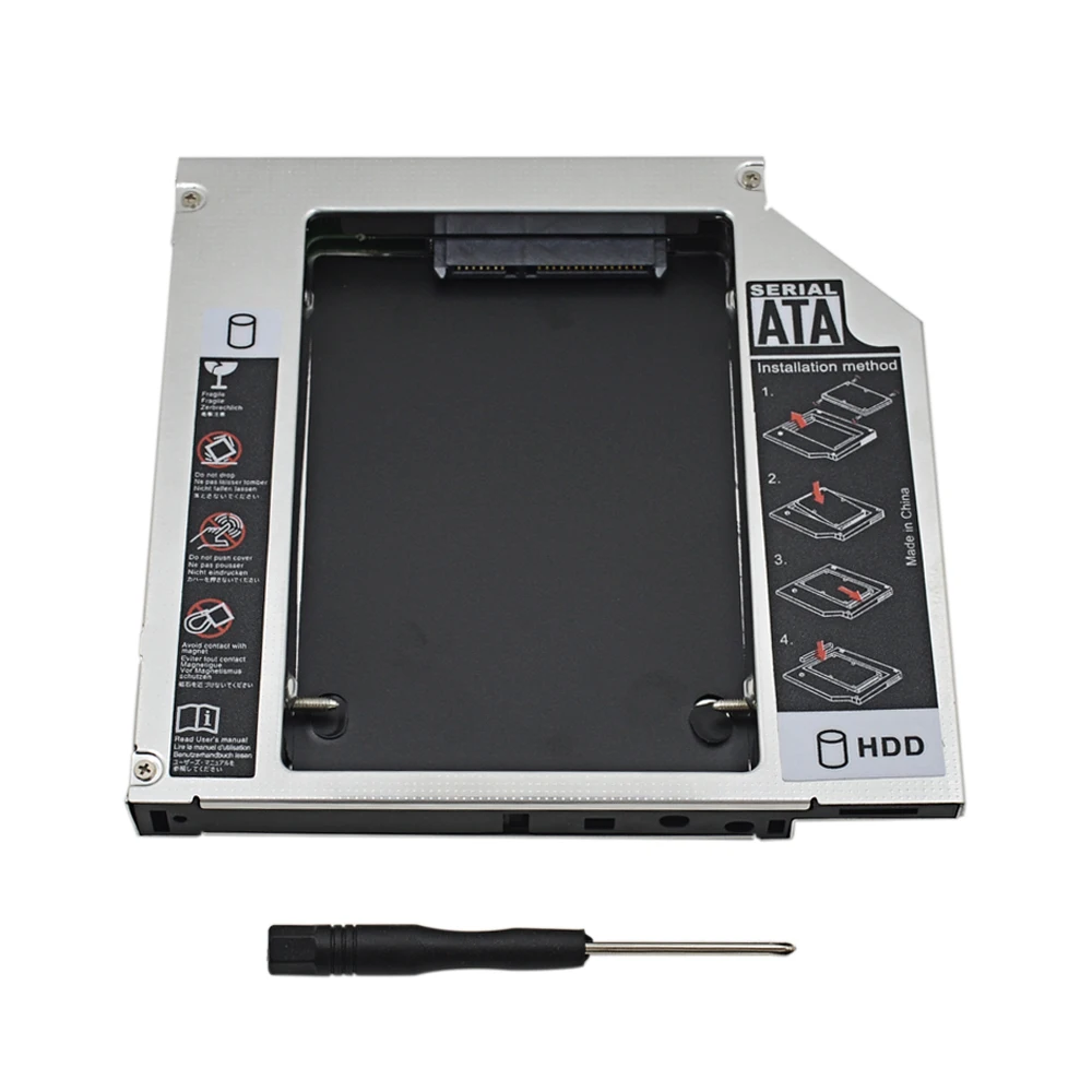 Совершенно новый 2 й HDD Caddy 12 7 мм IDE к SATA 3 0 5 дюйма SSD корпус жесткого диска чехол для