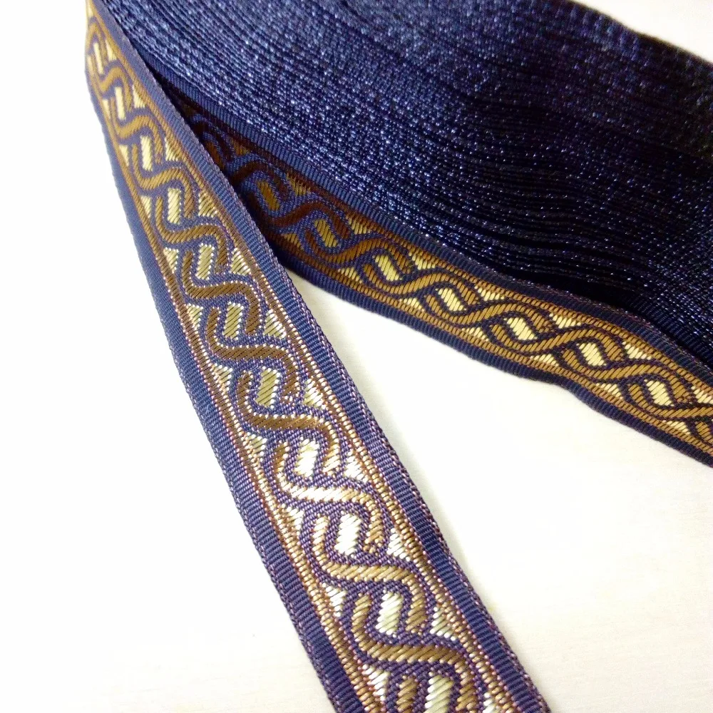 Золотистая плетеная блестящая черная отделка с заземлением 2 см 20 мм 7/8 дюйма