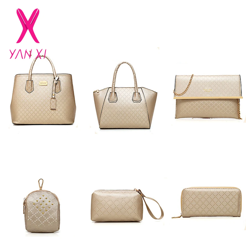 YANXI 6 шт./компл. женская новая сумка композитная модная на плечо с ромбовидной