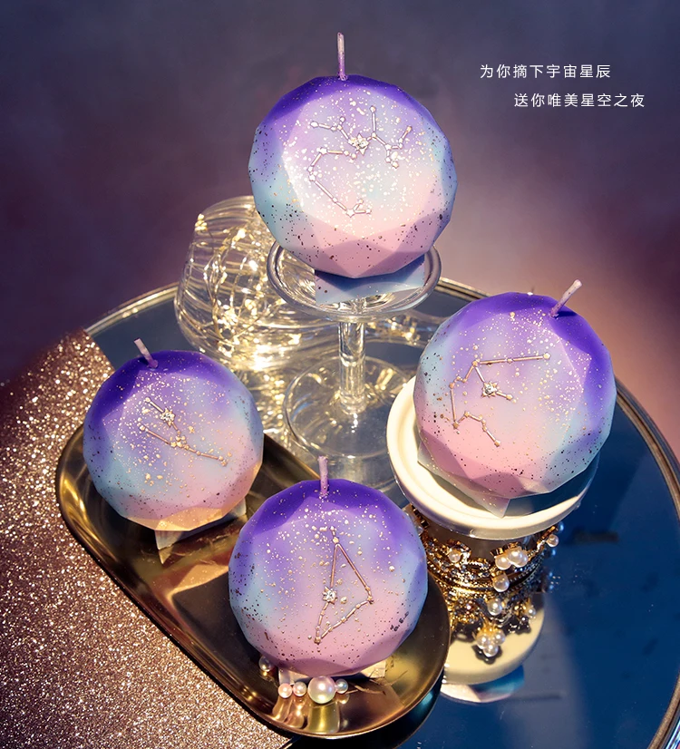 Новое поступление! День рождения свечи без дыма в форме бриллианта зодиака 12