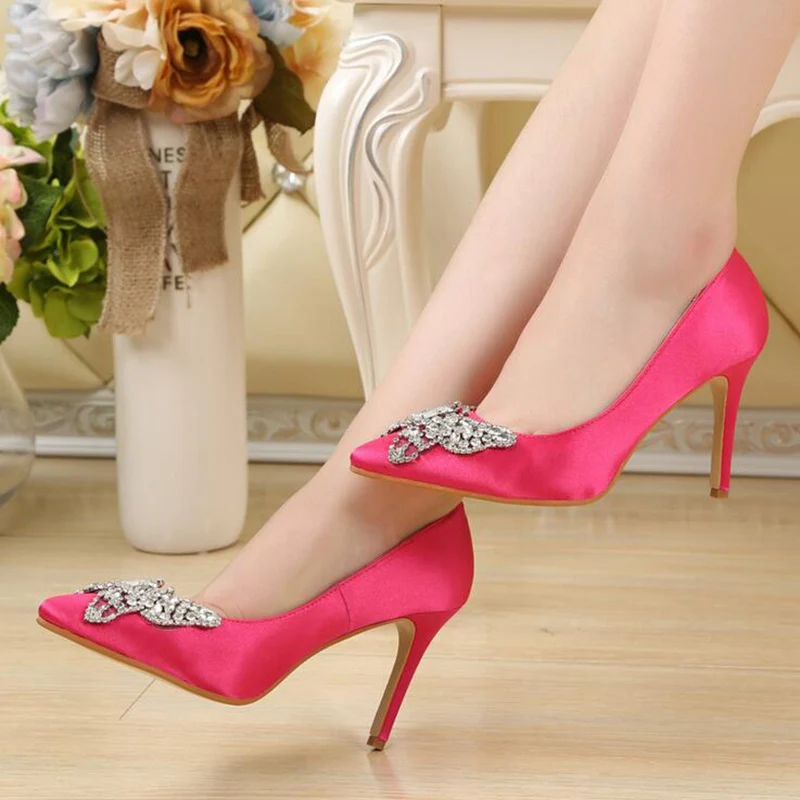 2019 острым Женские туфли лодочки с бантиком Бренд Сезон весна осень на высоком