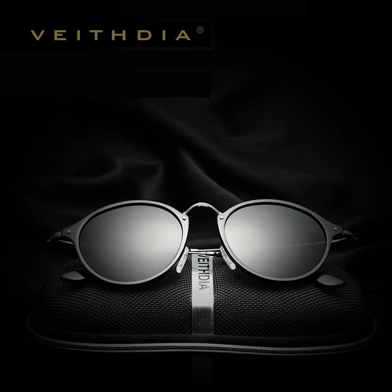 Фото Солнцезащитные очки унисекс VEITHDIA, круглые, с поляризационным покрытием, спортивные, для вождения, 6358 №2