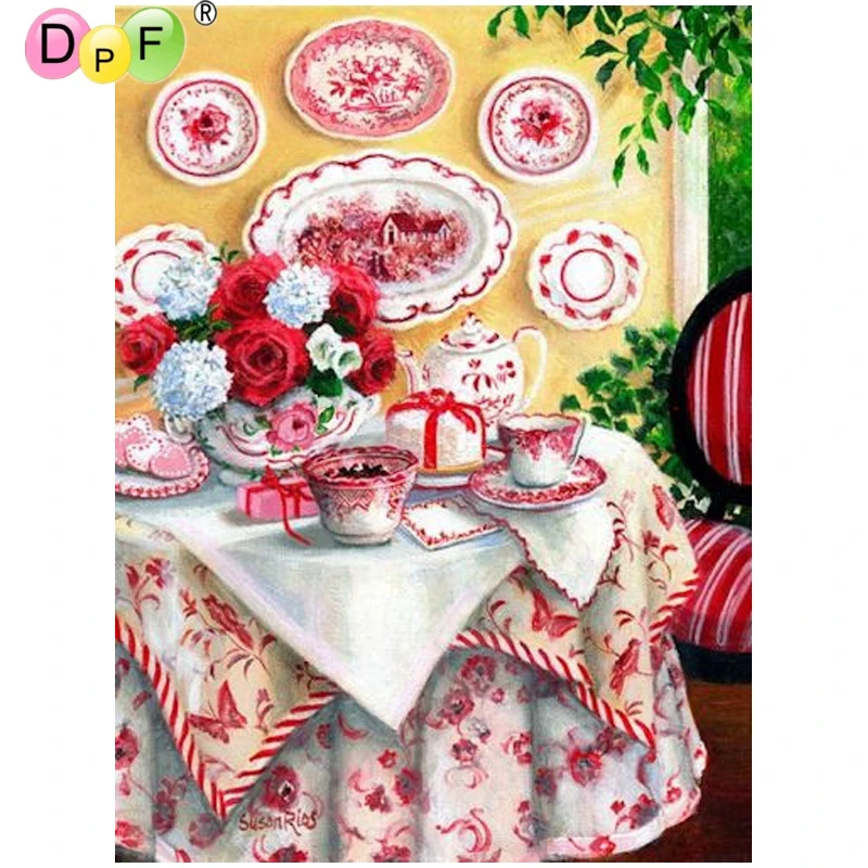 DPF чашки сделай сам на столе алмазная живопись вышивка крестиком домашняя