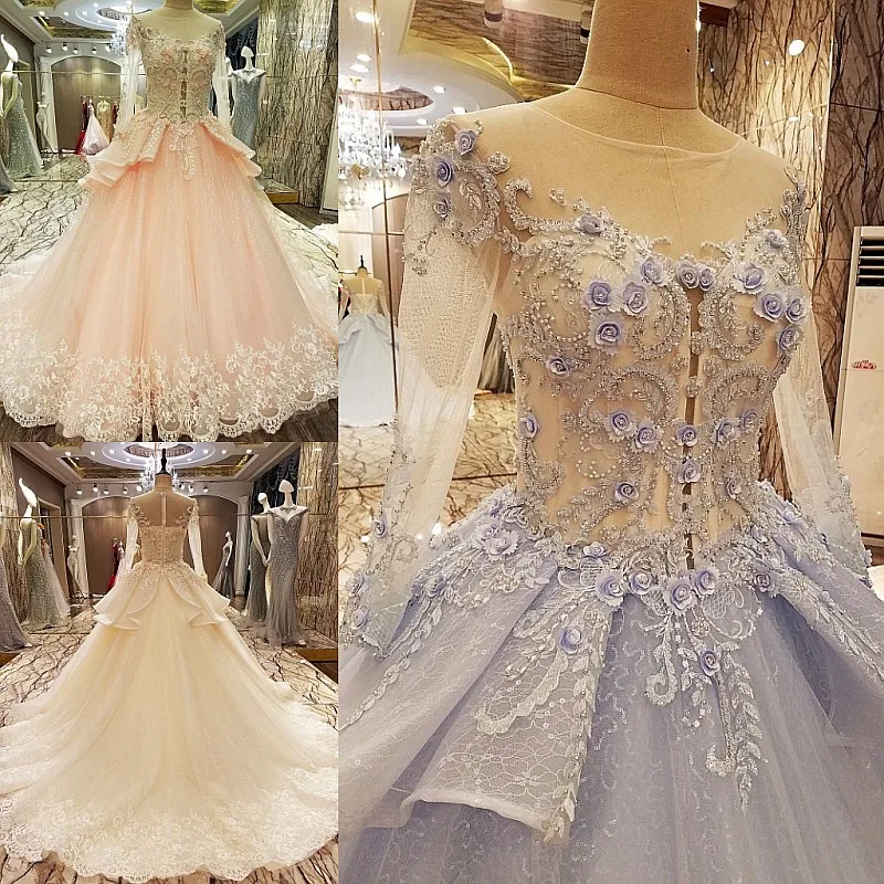 Vestido De Noiva новый дизайн 2017 новое пышное свадебное платье с длинными рукавами и