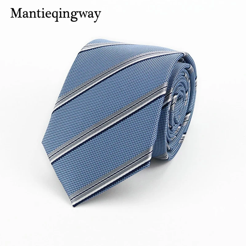 Новое Прибытие Галстуки 7 см Тонкие Полиэстер Шелковые для Мужчин Полосатый &amp Dot