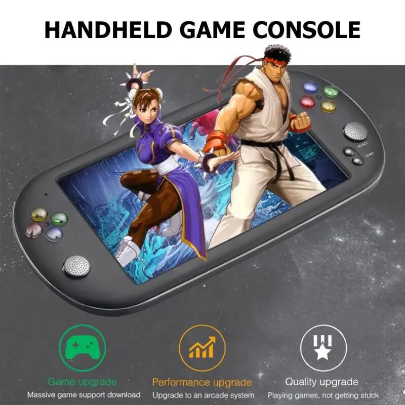 X16 7 inch Screen Built-in 8GB/16GB Memory HD Retro Console Handheld Game Player Retro Game Console Gamepad for Kids Children