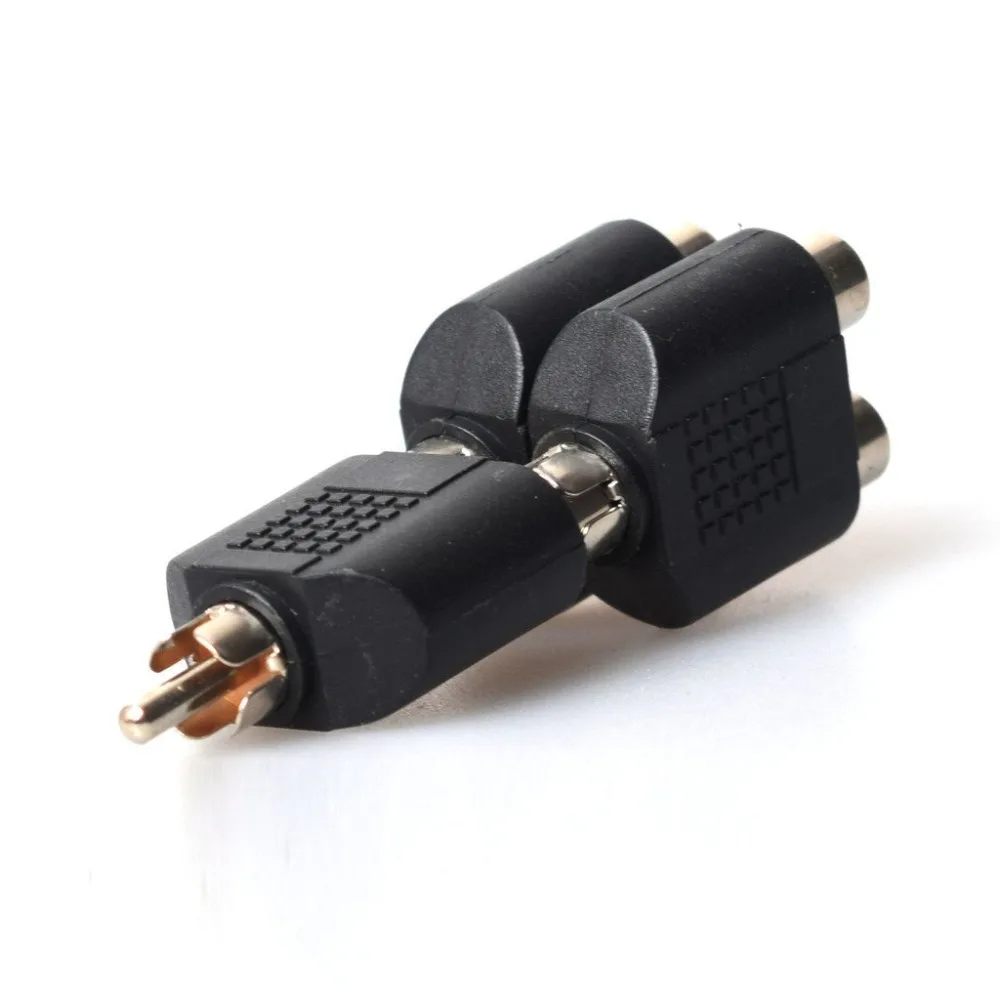 3PCS 2 RCA Female to 1 Male Y Splitter Adapter -RCA Inputs Add-on for Car Navigation Side Expand Single Reverse Cam Video | Автомобили и