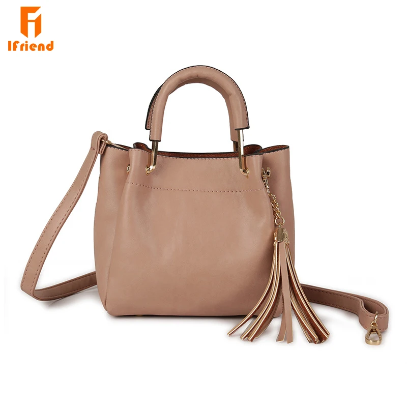 Ifriend Новая Осенняя винтажная сумка на плечо из искусственной кожи с кисточками