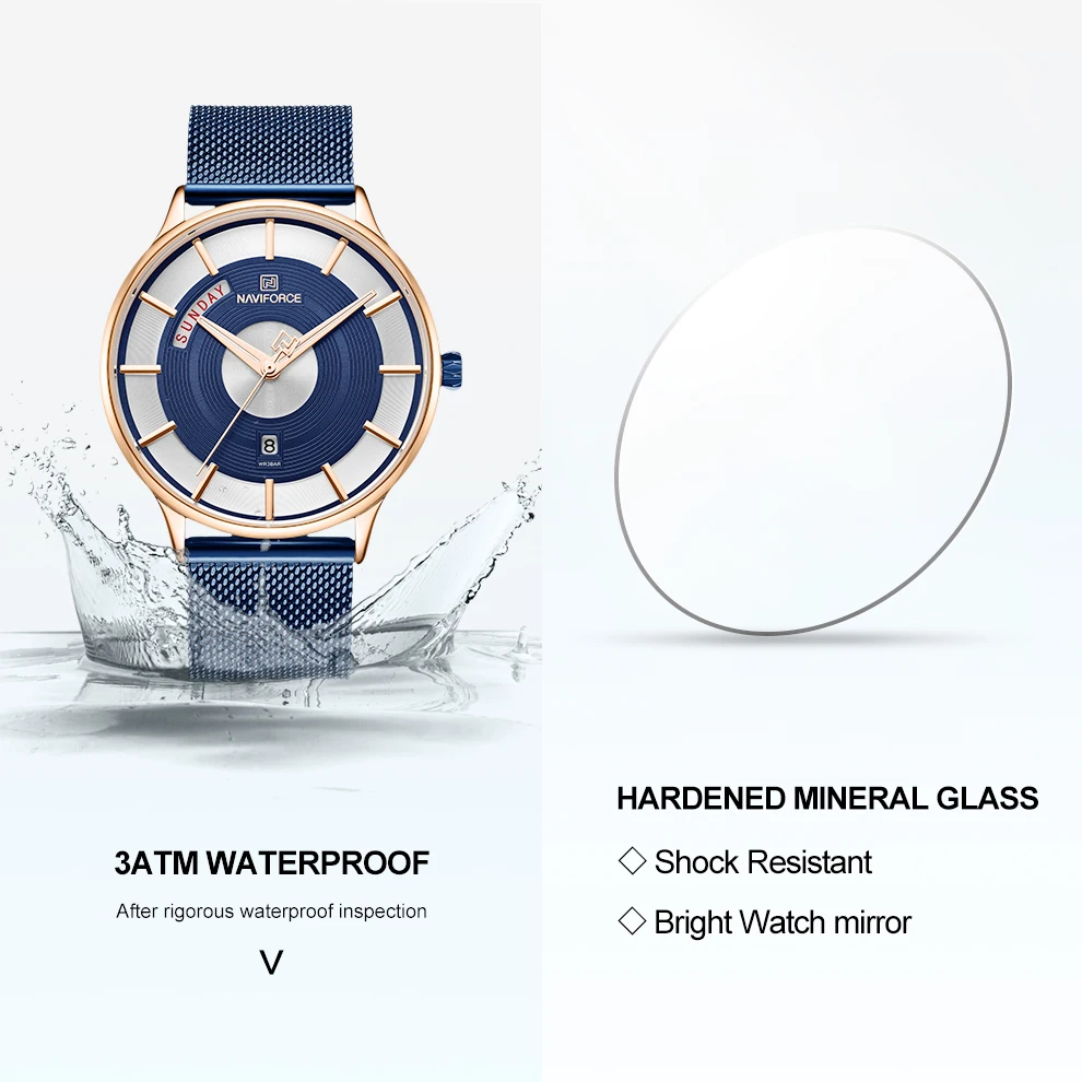 NAVIFORCE мужские часы новые деловые мужские наручные часы водонепроницаемые спортивные армейские военные кварцевые часы Relogio Masculino
