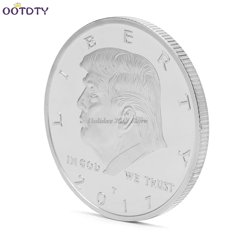 Американский 45 й президент Дональд Трамп позолоченная памятная монета Новинка