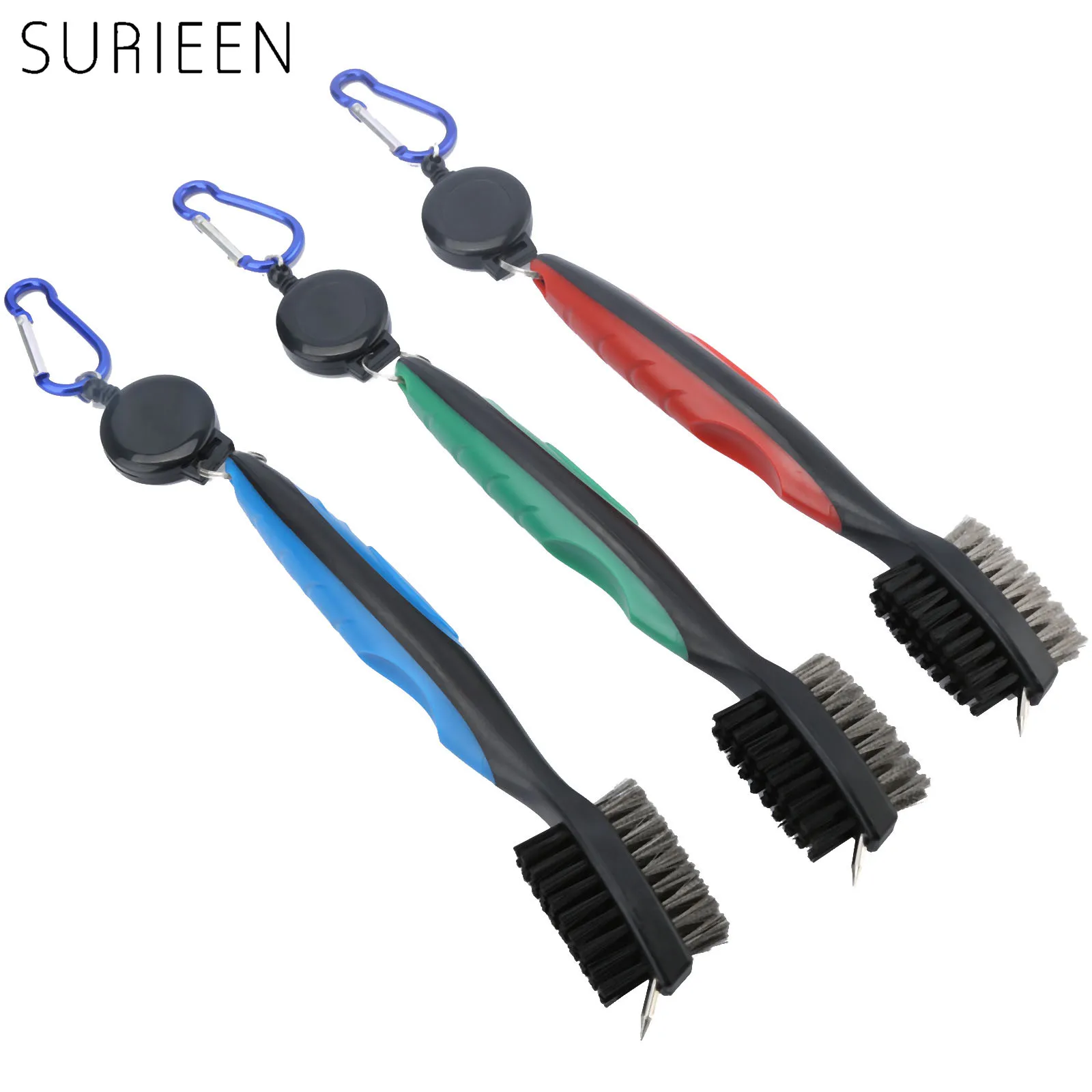Щетка для гольф-клуба 3 в 1 двухсторонняя щетка чистки с брелком клюшка гольфа