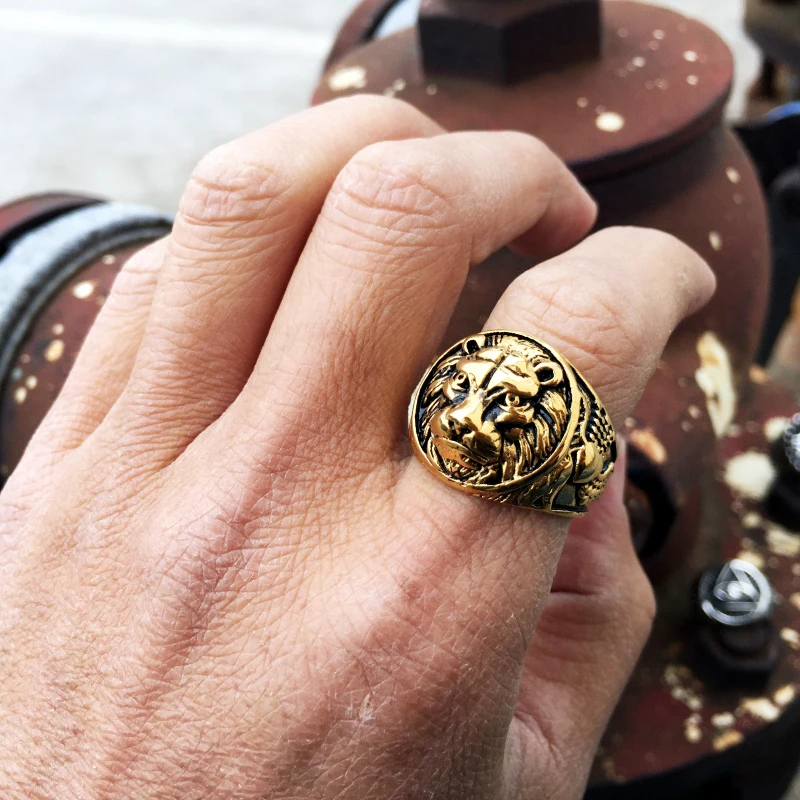 Волшебное кольцо из нержавеющей стали для мужчин Байкер готическое с головой