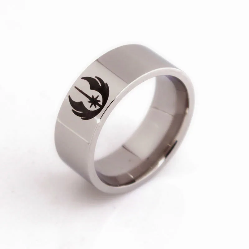 Звездные войны джедая символ из нержавеющей стали отполированное кольцо