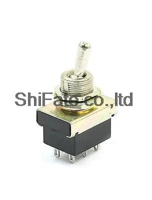 Фото AC 220V 3A 2PDT ВКЛ-ВЫКЛ 2 положения 6 контактный запирающий переключатель KN3-3 черный AC 220V 3A 2PDT ВКЛ-ВЫКЛ 2 положения 6 контактный запирающий переключатель KN3-3 черный