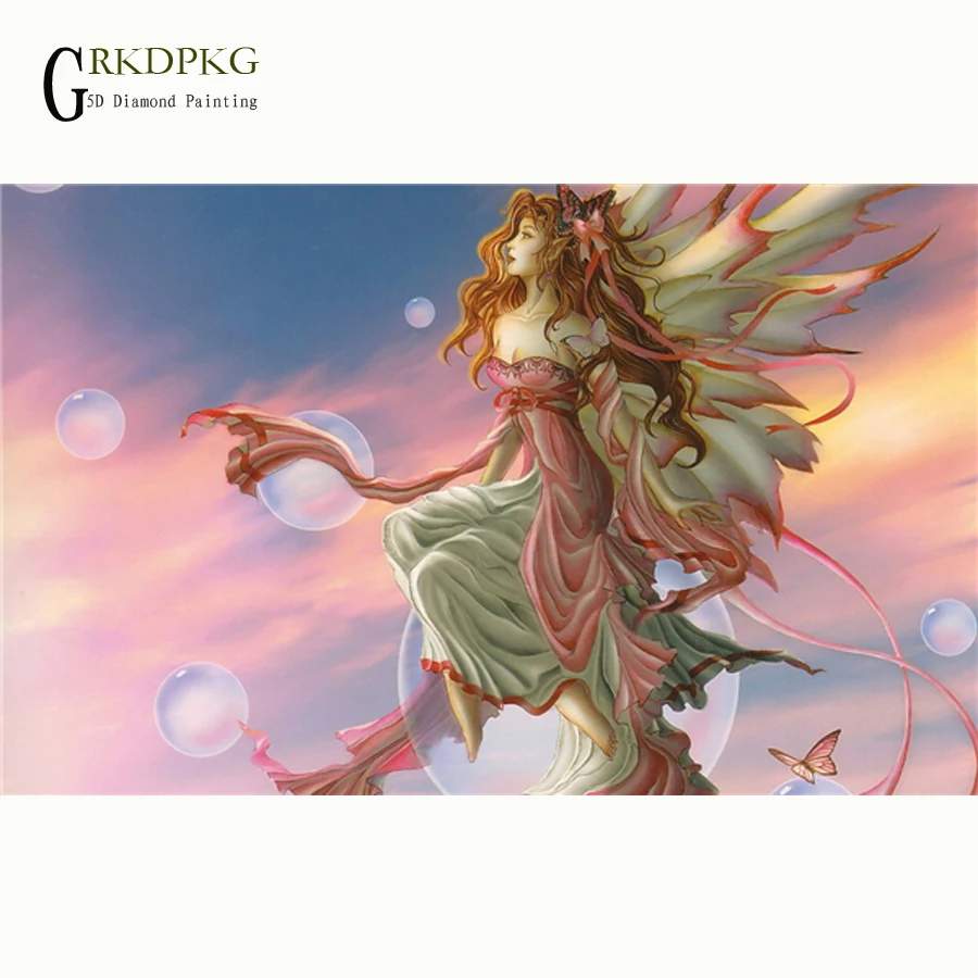 

Woman angel art diamond embroidery 5d DIY diamond painting cross stitch full square rhinestone mosaic unfinished home decoration