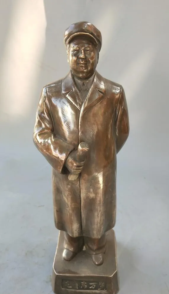 

Китайская старая латунная статуя ручной работы Mao zedong