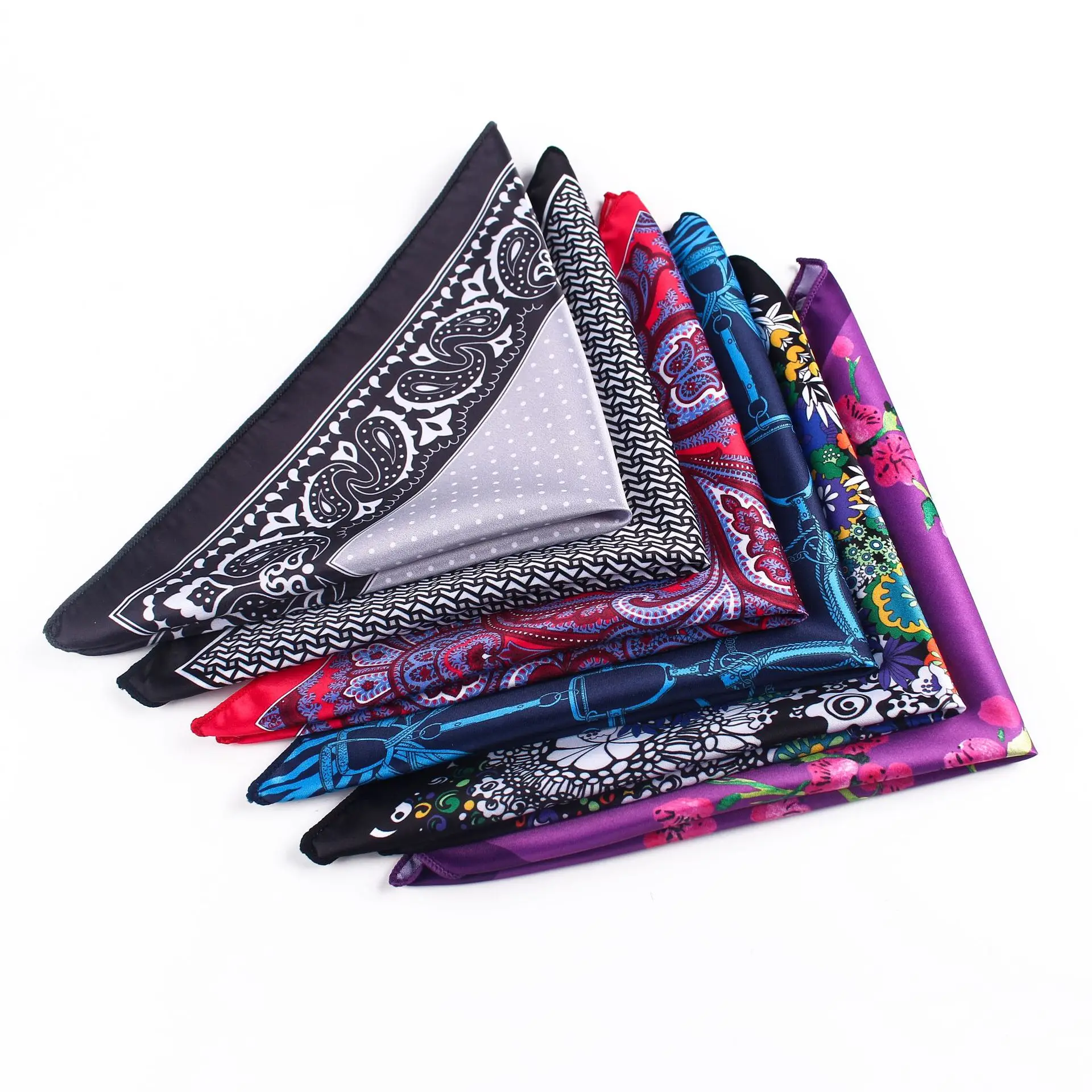 

Mens Handkerchief Silk Accessories Hanky Pocket Squared Handkerchief Pocket Scarf Paisley Polka Dots Party Wedding Prom