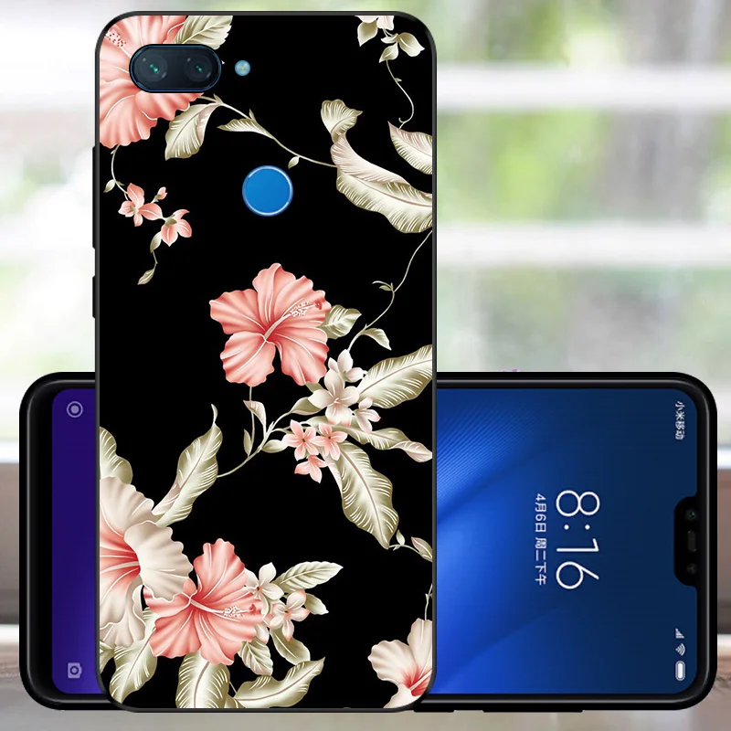 Мягкий чехол Fundas Xiaomi mi 8 Lite силиконовый чехол матовый черный ТПУ Xiaomi mi 8 Lite защитный бампер mi 8 Lite чехол для мобильного телефона s