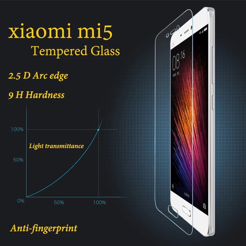 Закаленное стекло на Xiaomi 5 Mi5 протектор экрана 0 26 мм защитное Мобильные