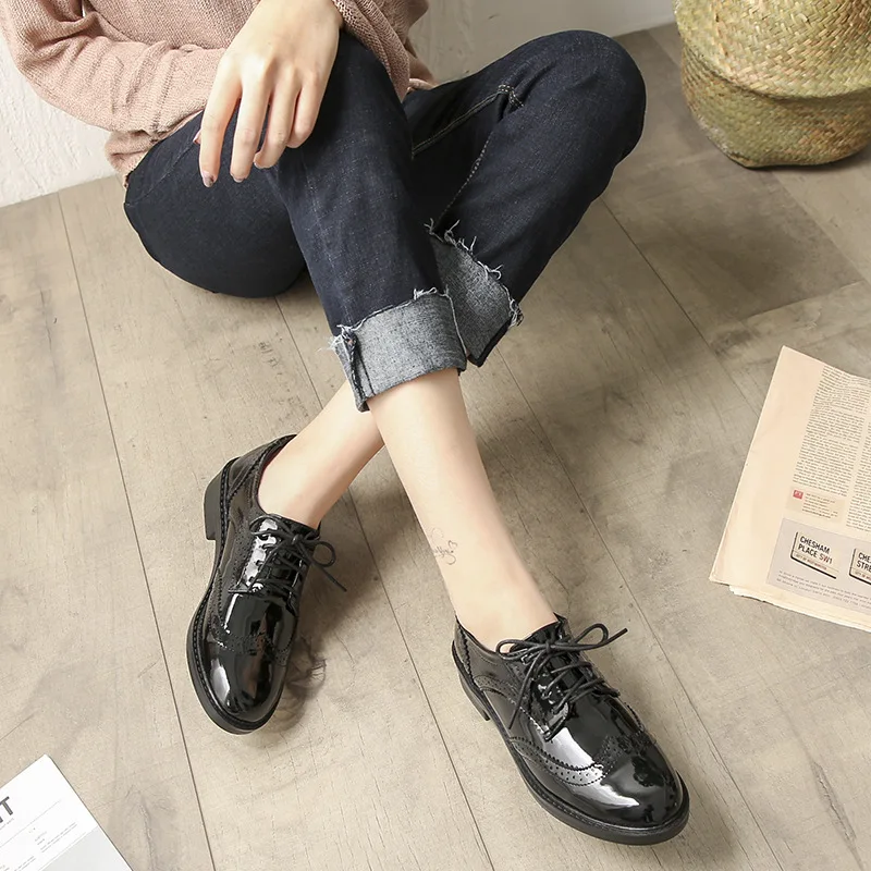 Женские туфли оксфорды с вырезами универсальные Эспадрильи круглым носком и