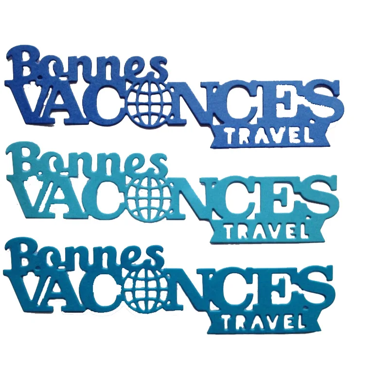 Французские слова штампы 2019 новый счастливый праздник буквы Алфавит резки бонны