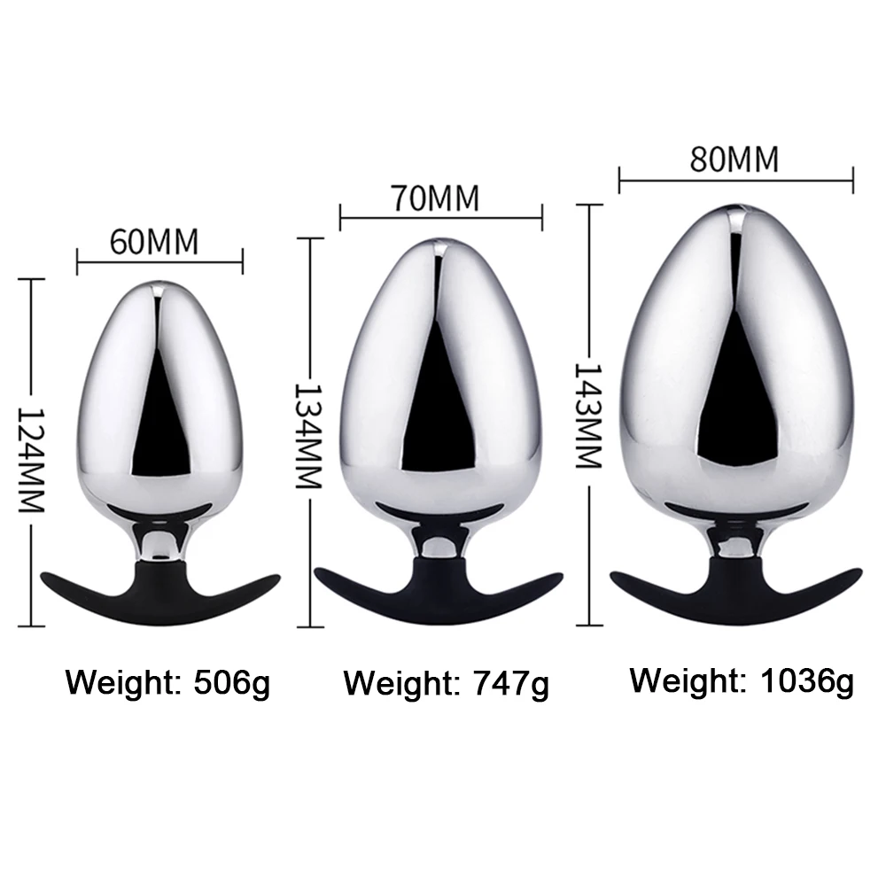 60/70/80mm Huge Metal Butt Plug Big Anal Anus Expander Dilatador Prostate Massager Male Masturbation Sex Toys For Men |