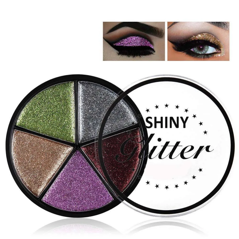 Pro 5 цветов блеск матовый легко носить теплый Смоки Сияющие тени для век макияж