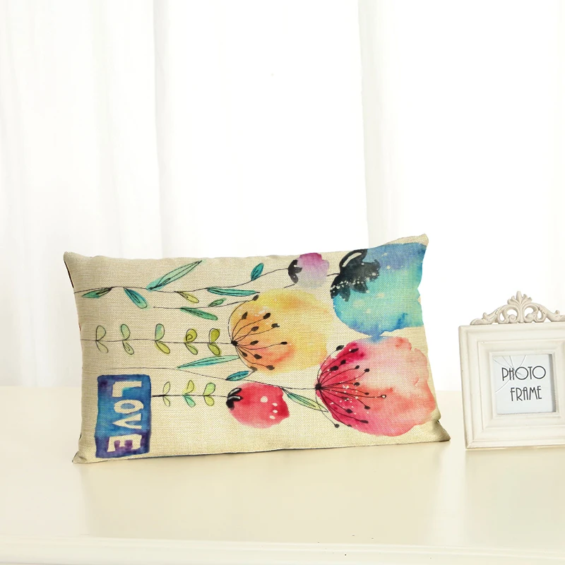 Наволочки для растений украшение дома 30х50 декоративная бежевая льняная