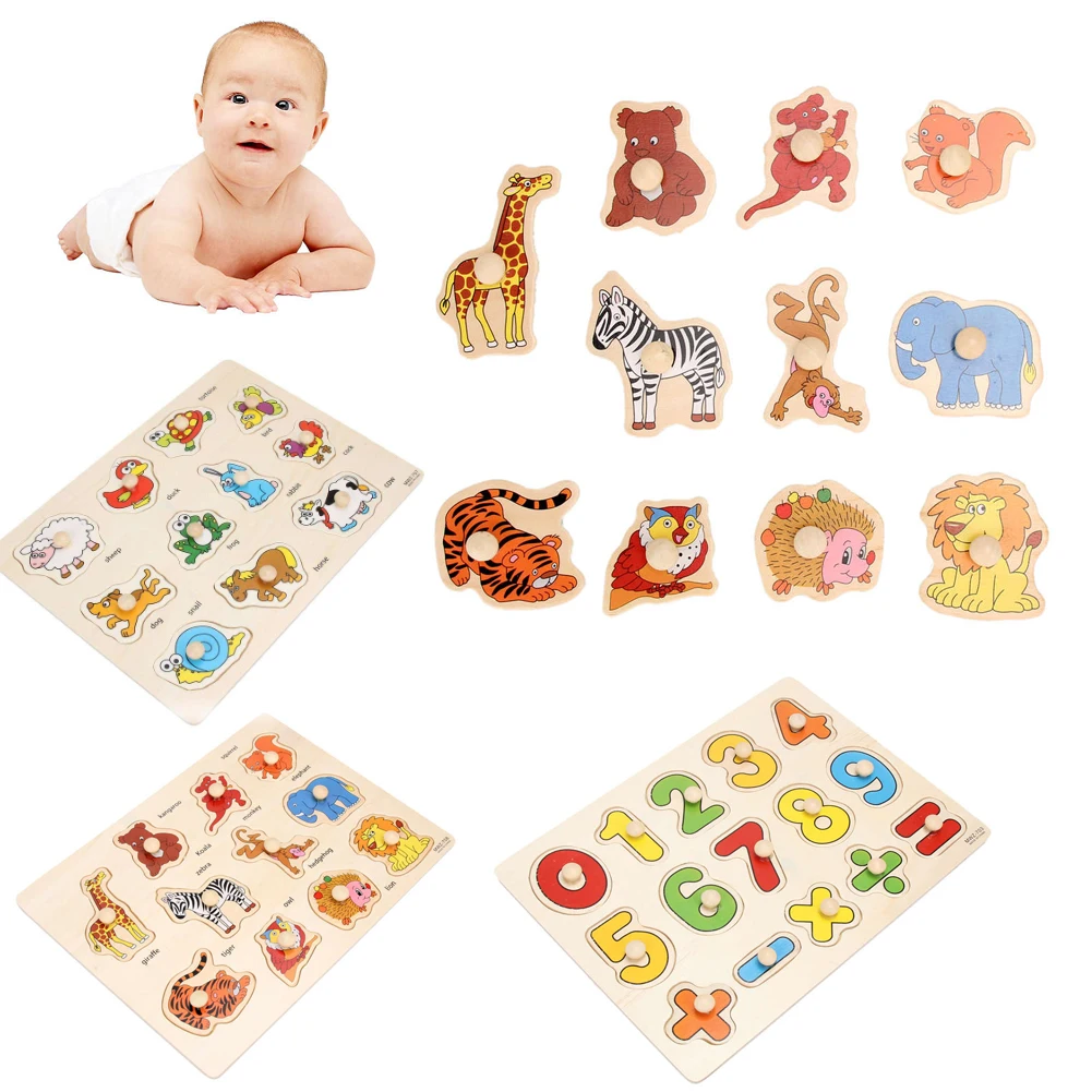 5 стилей детские развивающие игрушки деревянные головоломки алфавит цифры пазлы