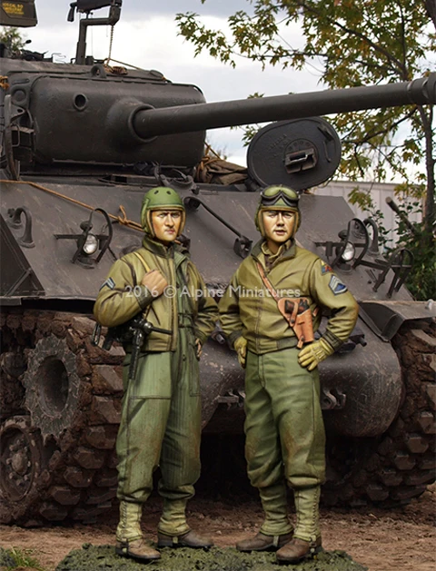 Набор бронированных дивизионов 1/35 США 2 фигурки полимерная модель солдата GK