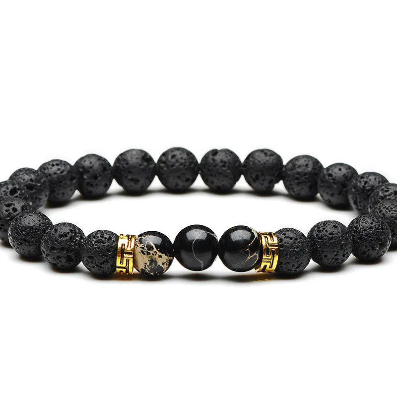 Старинный золотой цветной 8 мм натуральный камень вулканический красный