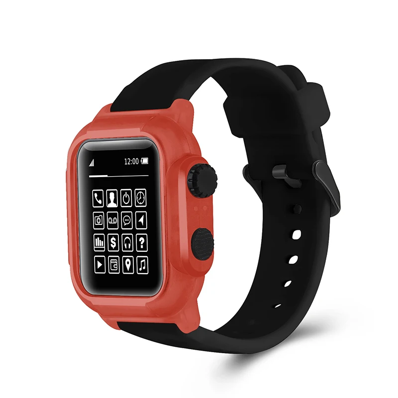 Новинка для Apple Watch 4 44 мм водонепроницаемый силиконовый спортивный ремешок для Apple Watch Series 4 ремешок с защитным чехлом