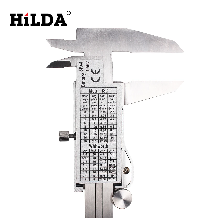 HILDA металлический 6 дюймовый 150 мм электронный цифровой штангенциркуль микрометр