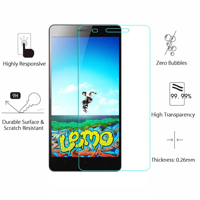 Закаленное стекло для Lenovo k3 Note 2 шт. Защита экрана A7000 A 7000 блесток K3Note K50 K 50