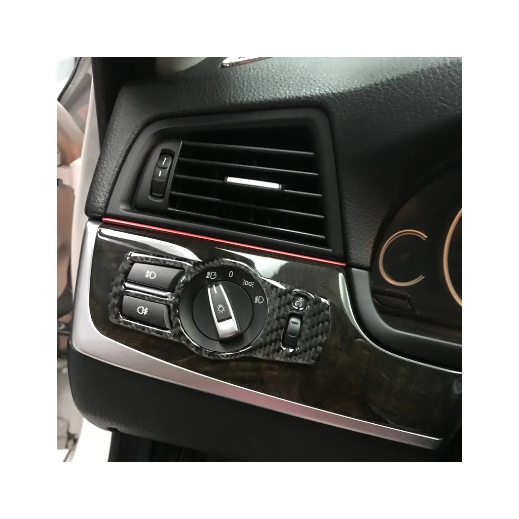 Для BMW F10 f07 F01 F25 F26 интерьер из углеродного волокна переключатель фар кнопки