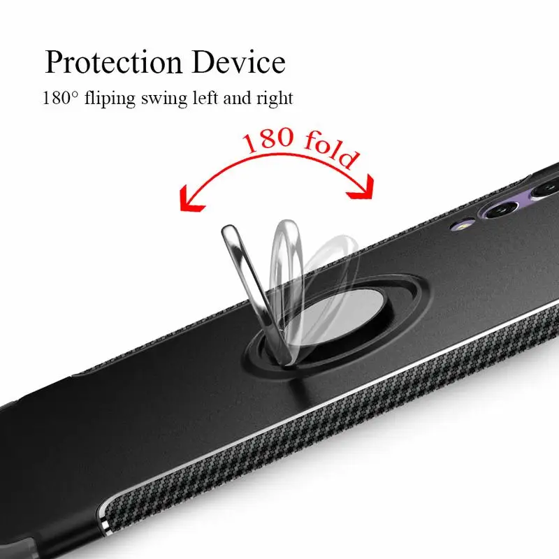 Ascromy Rugged Armor Case For Huawei P20 Lite Nova 3 Heavy Duty Protection Cover With Ring Holder Kickstand P10 |