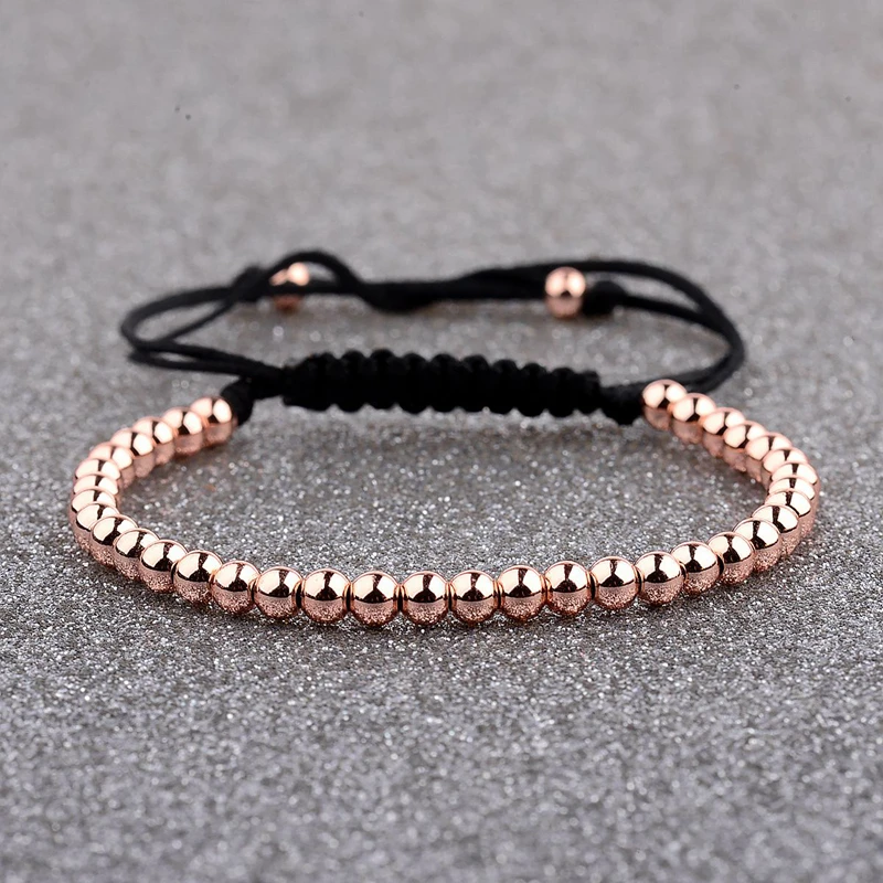 Трендовые регулируемые высококачественные браслеты ручной работы из 4 мм меди