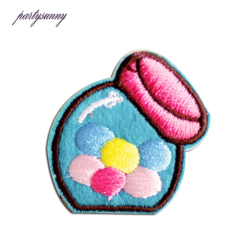 Pf конфеты патч сладкий полоса вышивка железа на патчи для одежда топы детские