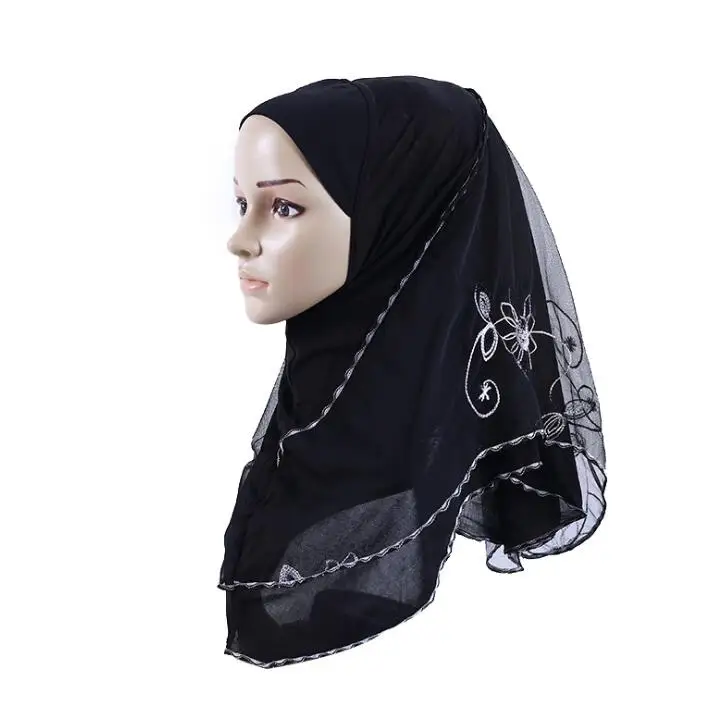 _ Мусульманский кружевной мусульманский шарф шарфы шапки женский с длинными
