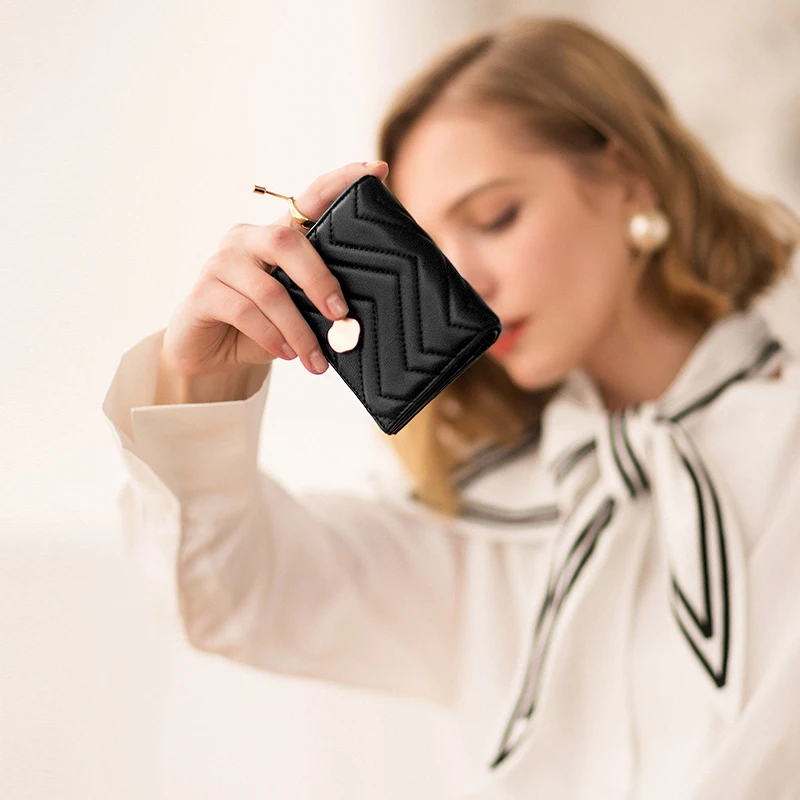 Мини кошелек MOOD из овчины новый модный дизайнерский простой кожи знаменитостей