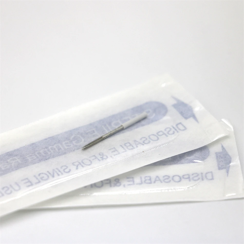 50 PCS blue 3R 5R Shape Tattoo Needles Permanent Makeup Eyebrow Embroidery Blade For 3D Micrblading Manual Pen | Красота и здоровье