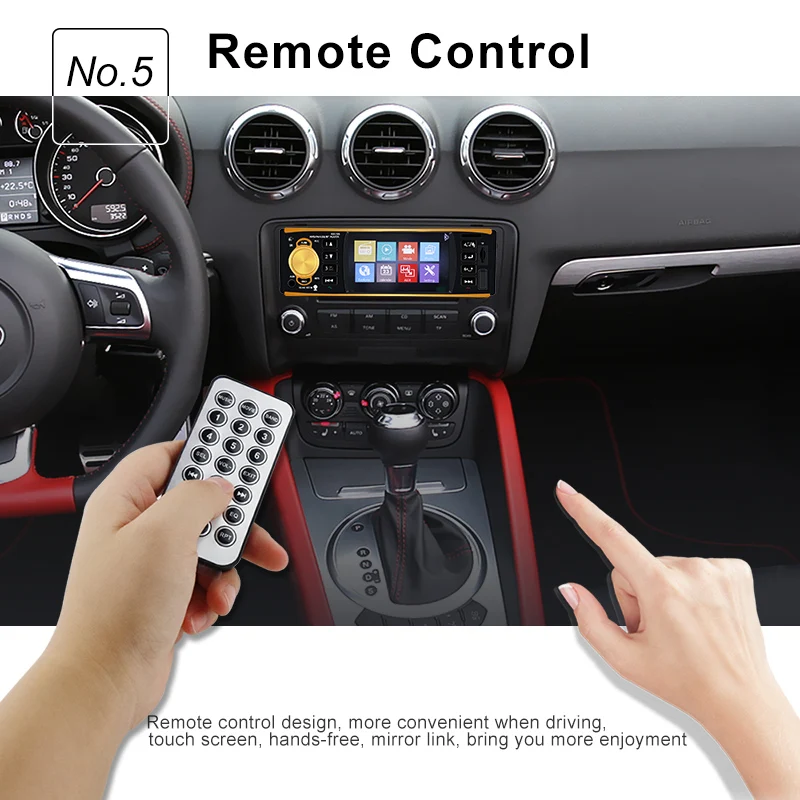 Автомобильное радио Bluetooth 1 din FM Авто Аудио Стерео Авторадио Поддержка камеры