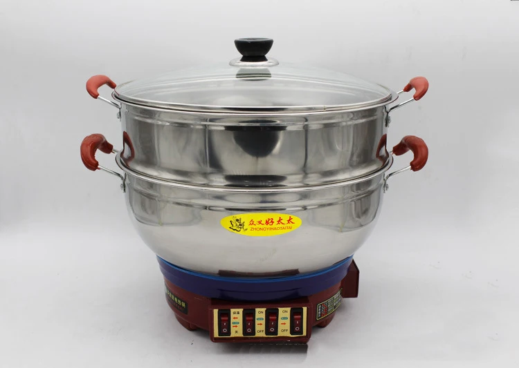 220 В Мультиварки Электрический тепла пан электрический пароход сковородке Hot Pot |