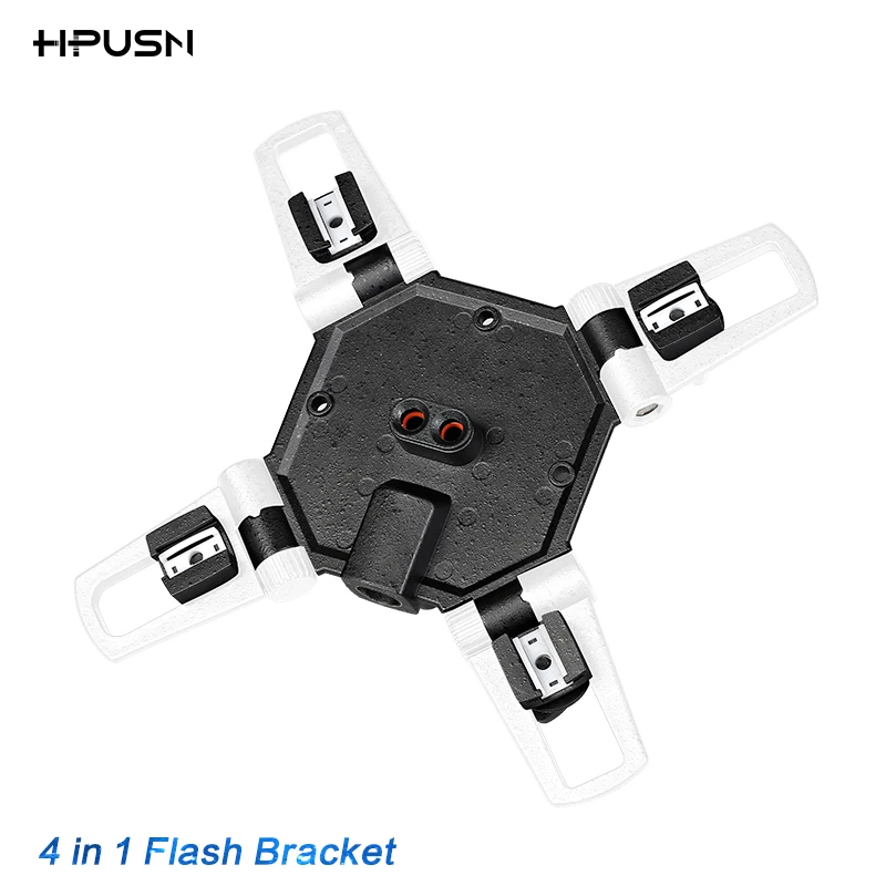 HPUSN 4 в 1 тройной адаптер для вспышки Speedlite держатель зонта стойка освещения