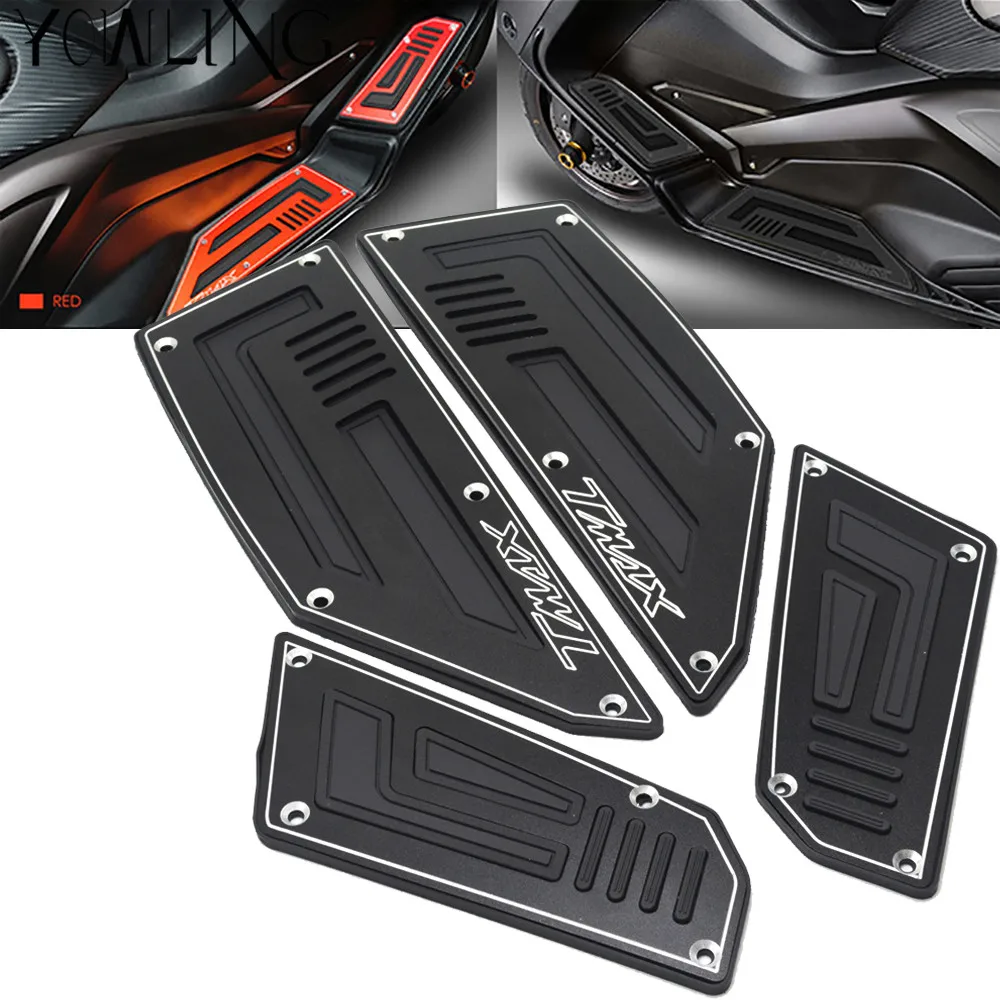 

Motorcycle Footboard Steps Foot Rests For YAMAHA TMAX530 TMAX 530 T-MAX 530 2012 2013 2014 2015 2016 Footrest Pegs Plate Pads