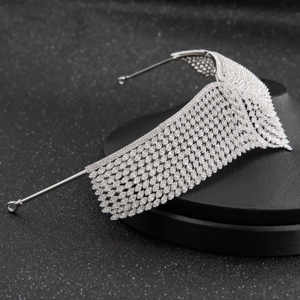 Свадебная королевская тиара с фианитами и кристаллами диадема корона для женщин