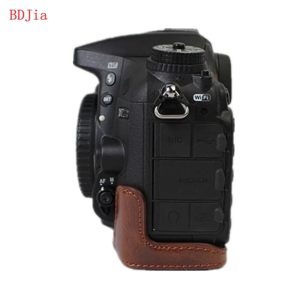 Сумка для камеры чехол Nikon D7200 D7100 из искусственной кожи наполовину корпус крышка