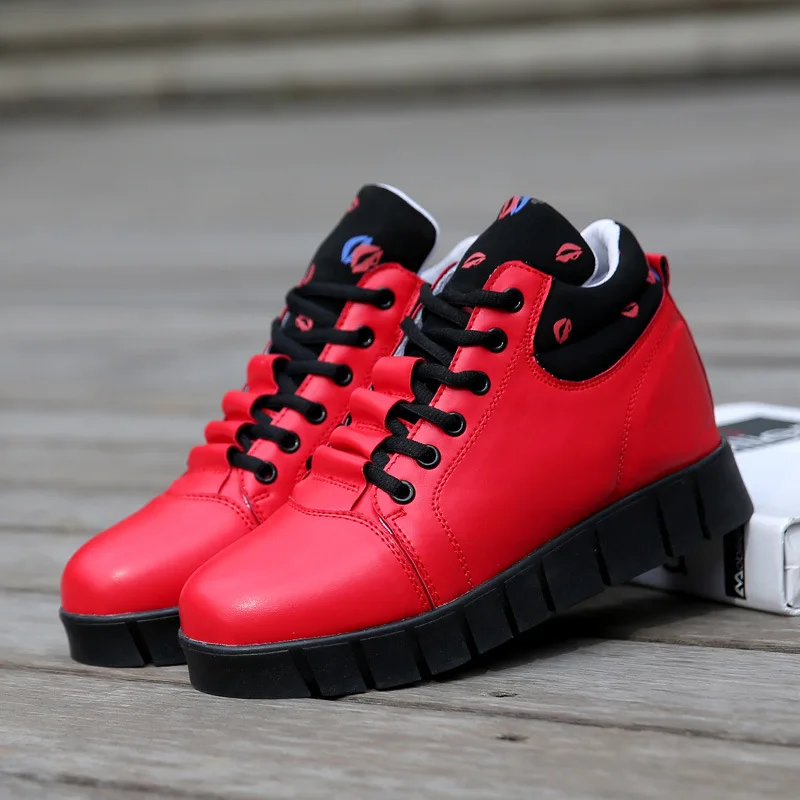 2019 новые дышащие высокие повседневные кроссовки в Корейском стиле модные теплые