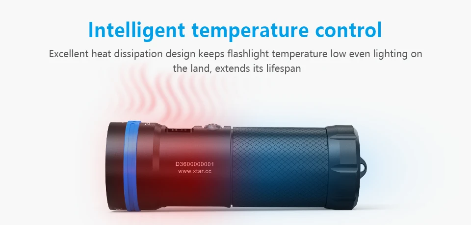 XTAR D36 фонарик для дайвинга комплект OLED экран CREE XHP70.2 XHP35 HI max 5800 люмен подводный 215 м фонарь для дайвинга с зарядным устройством